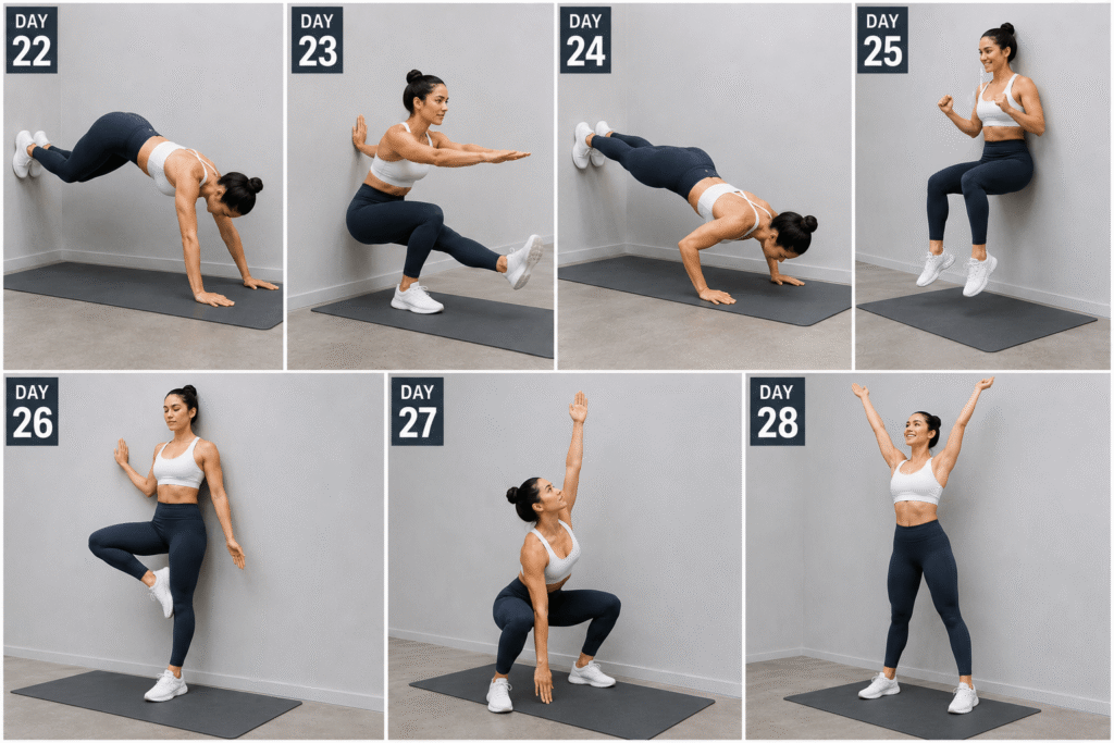 free 28 day wall pilates challenge pdf